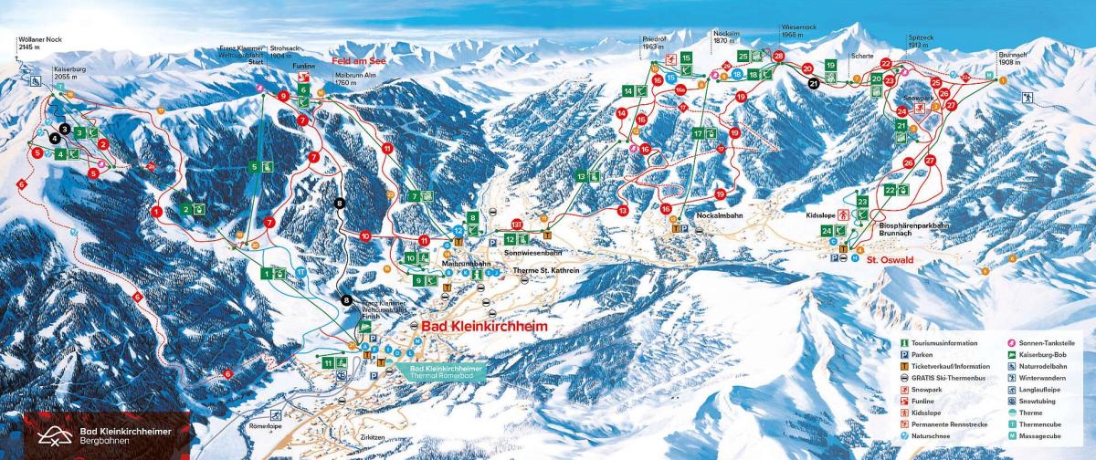 Pistenplan von Bad Kleinkirchheim