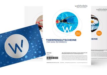 Thermengutscheine in blau-wei&szlig;en Farben